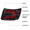 Spec-D Tuning SEDAN LED LIGHT BAR MATTE BLACK HOUSING AND CLEAR LENS, 2PK LT-WRX084JRLED-SQ-TM - alternate 2